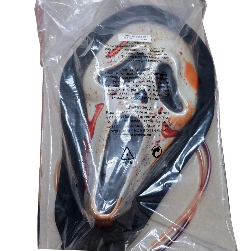 Spirit Halloween Bleeding Ghost Face Costume Child Medium 8-10 Scream Mask Robe